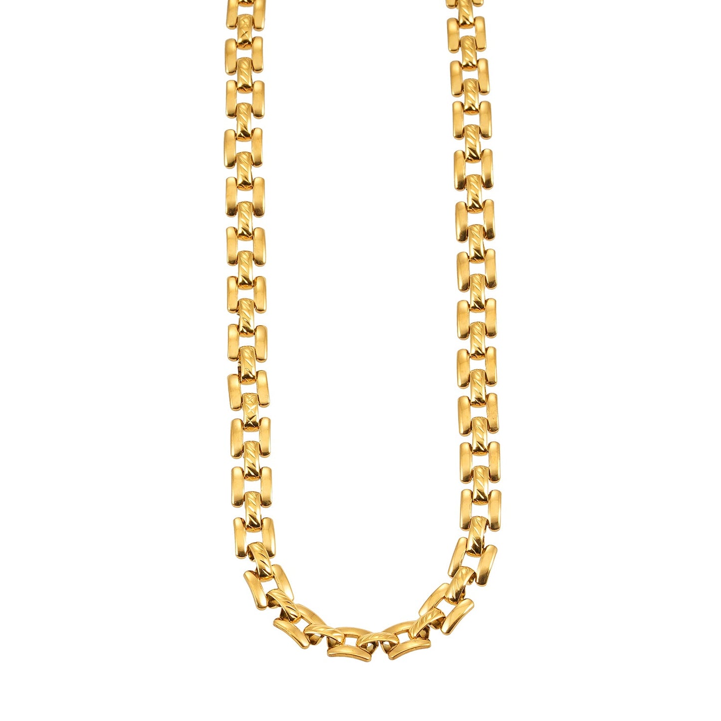 Style KOVVUR: Intricate Twin Chain Necklace in Gold