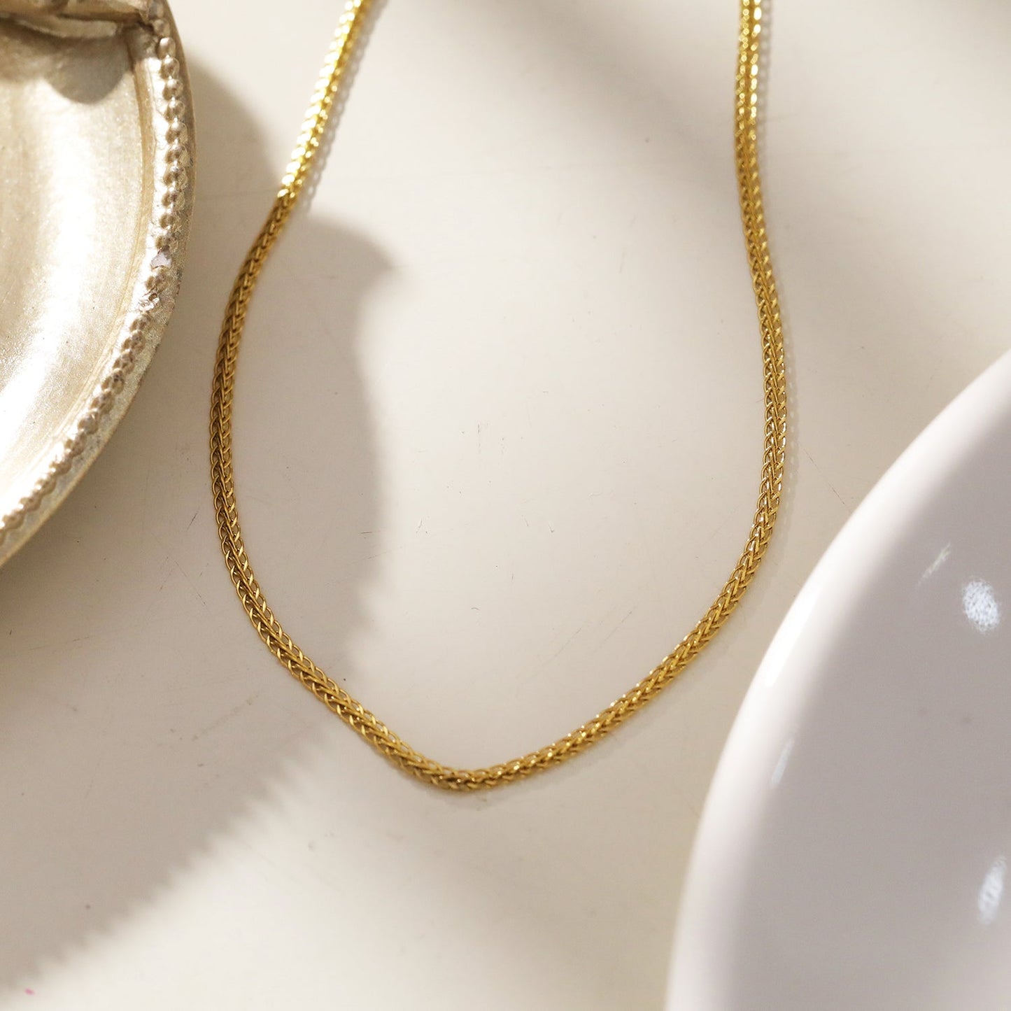 JOSEFA Gold: Mini Textured Dainty Gold Chain