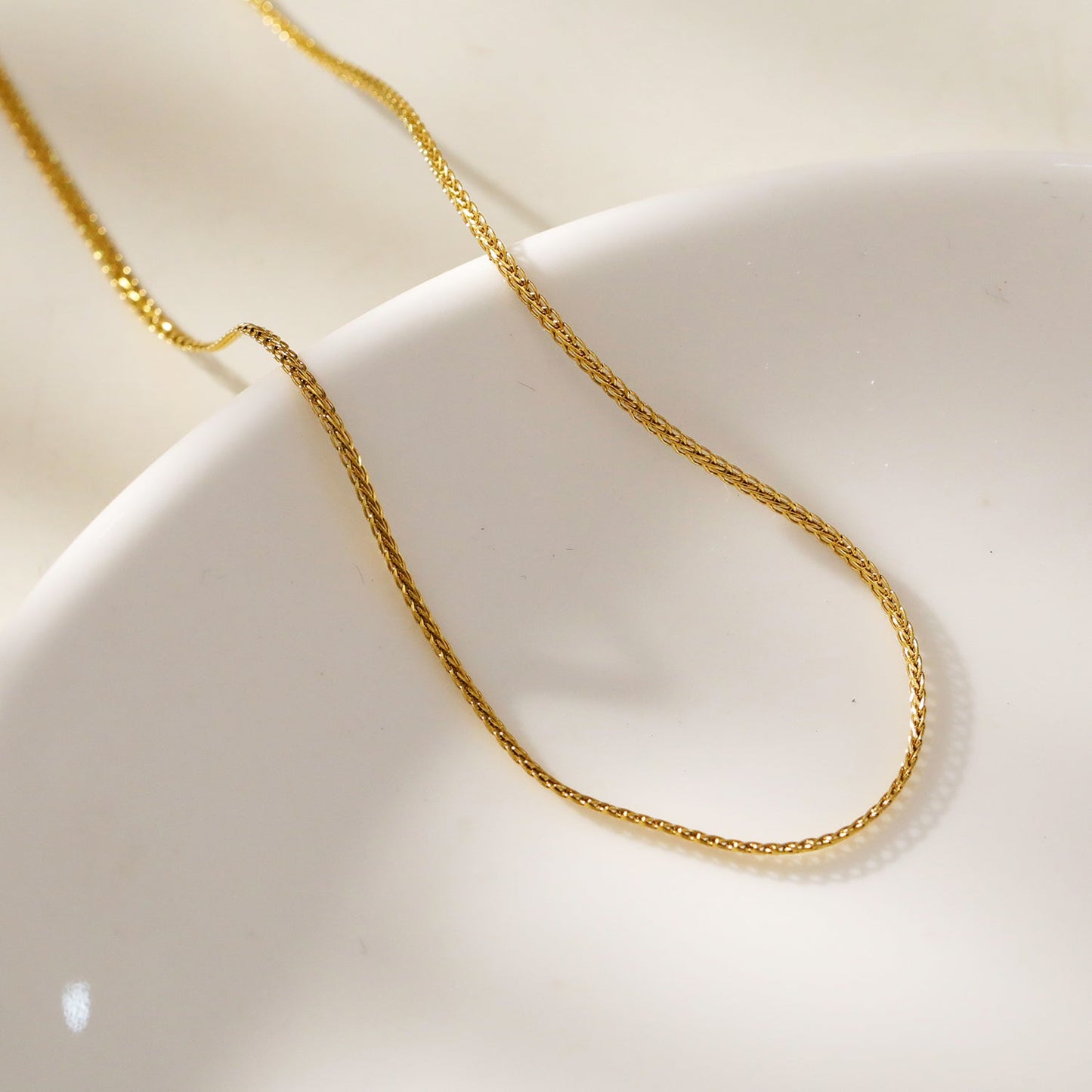 JOSEFA Gold: Mini Textured Dainty Gold Chain