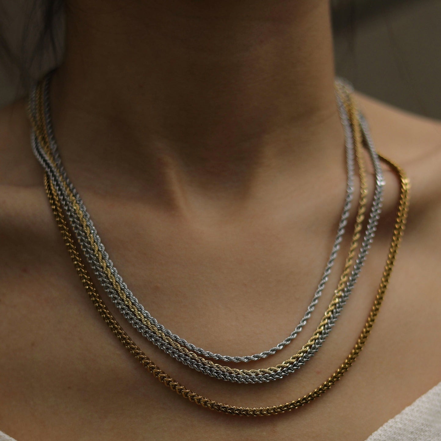FARAH 28": Cuban Link Silver Chain Necklace