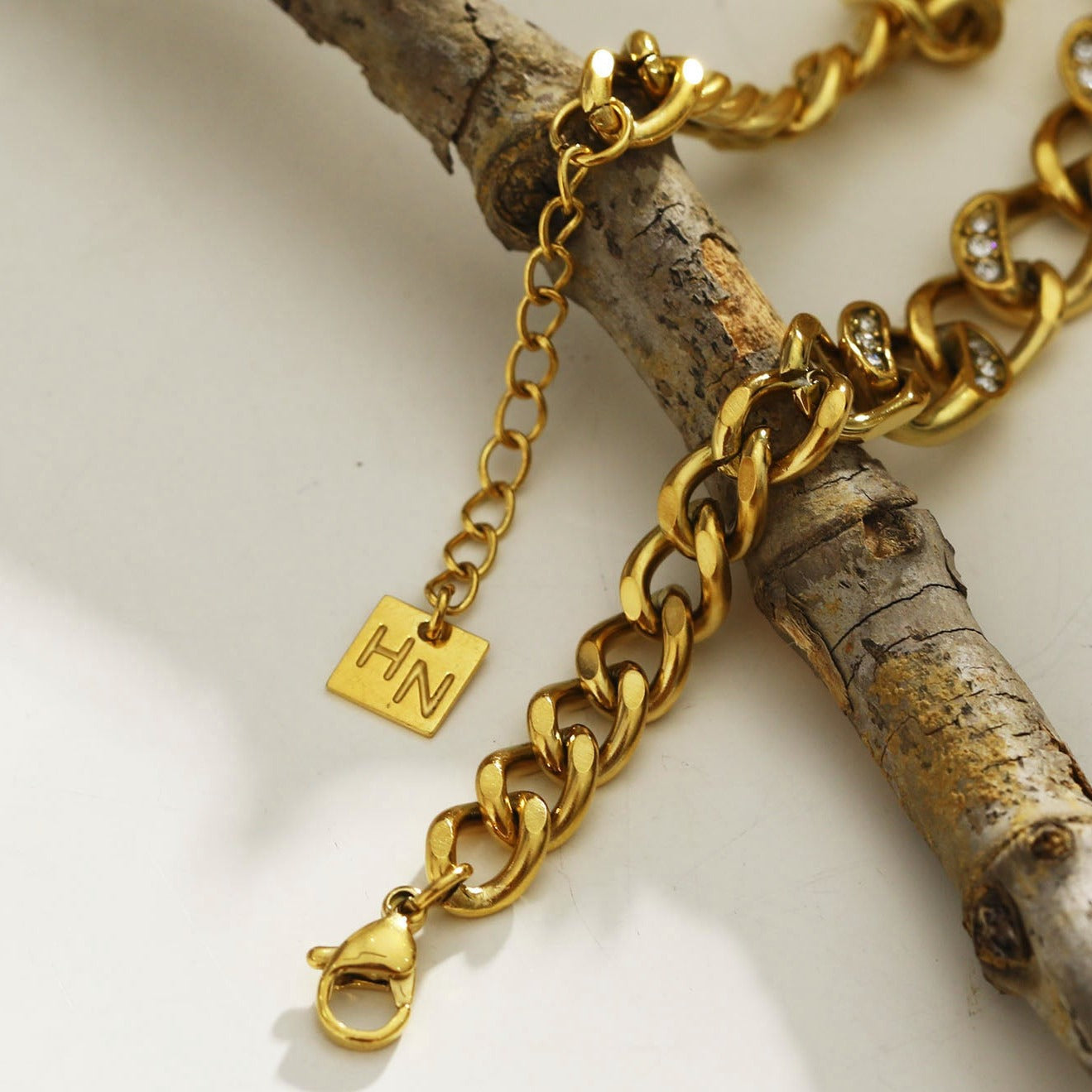ROUBAIX Gold: Cuban Link-Chain Zirconia Statement Bracelet