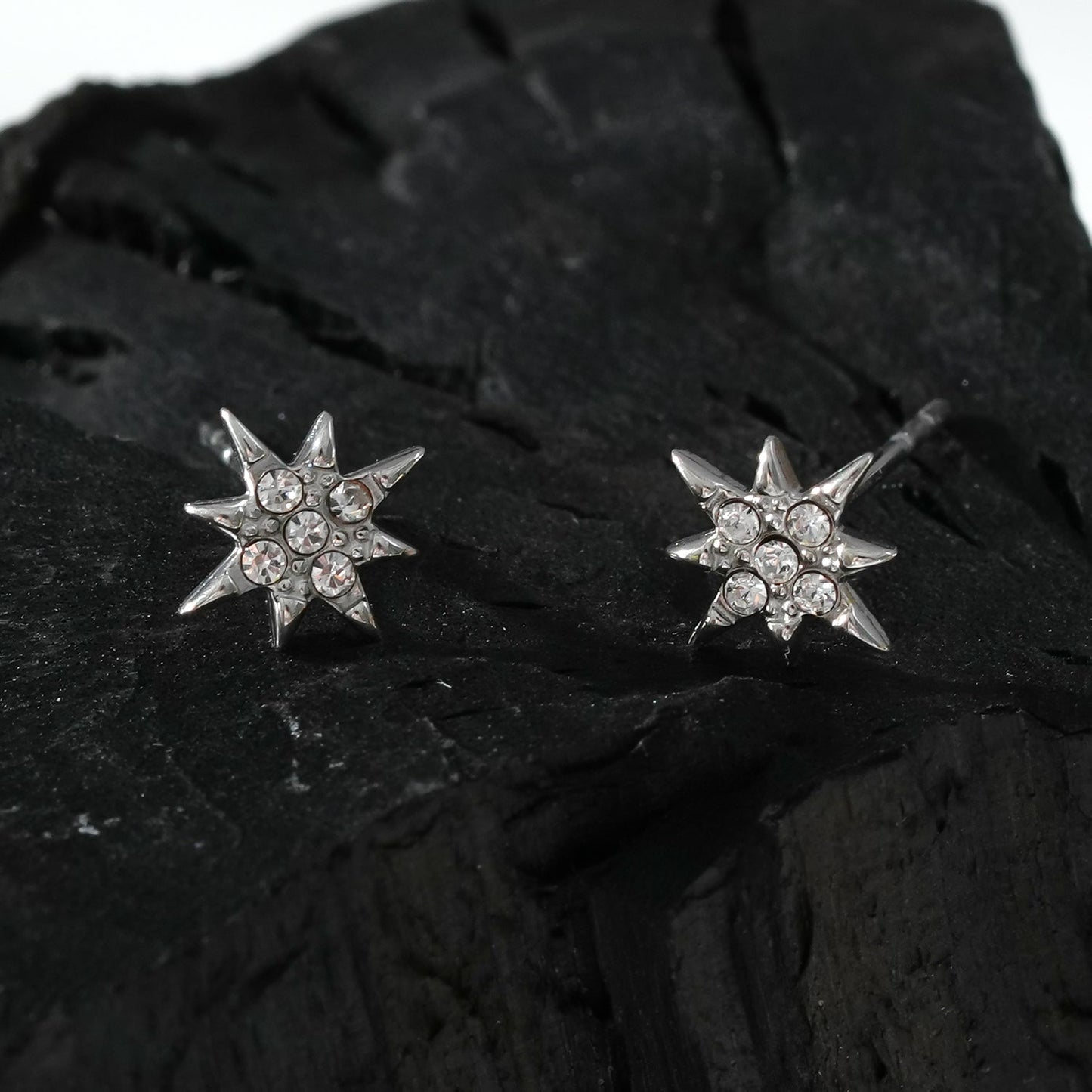 Style SARENBE Silver: 'Star Bright' Stud Earrings in Silver