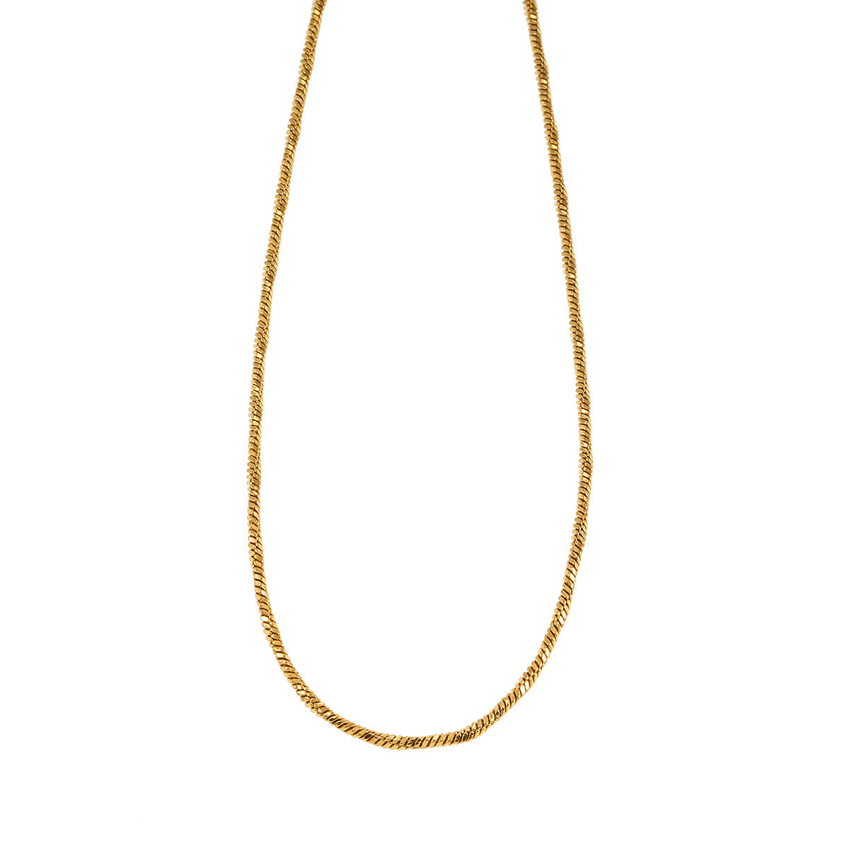 SKAGWAY: Twisted Textures Chain Necklace in Gold