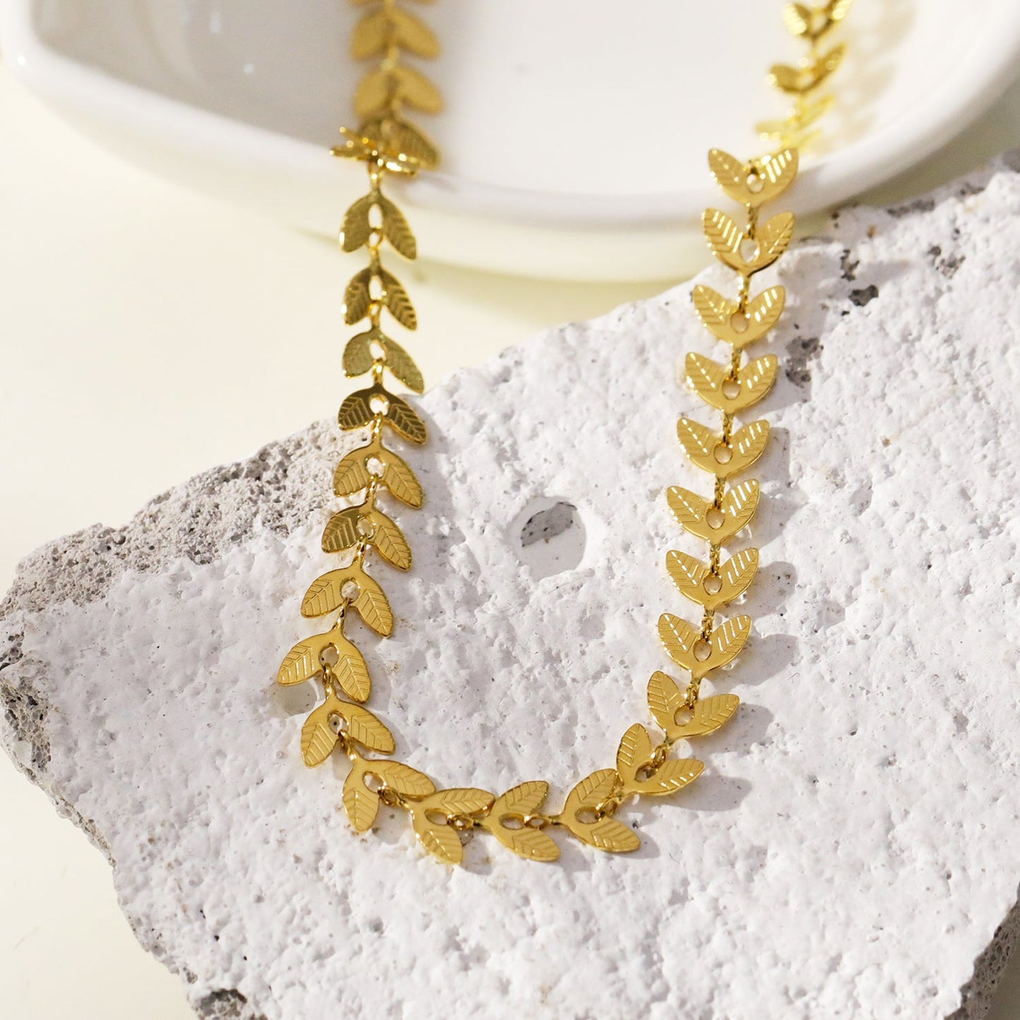 ALALA: Botanical Beauty Embossed Leaf Necklace