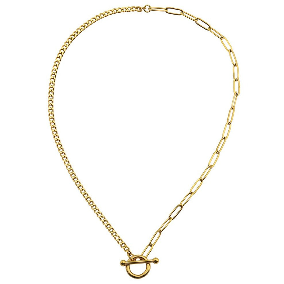 hackney_nine | hackneynine | CHARLOTTE210064_necklace | affordable_jewellery | dainty_jewellery | stainless_steel_jewellery | 18K_gold_jewelry | gold_dipped_jewelery | gold-jewellery | paperclip_chain | cuban_chain | rocker_jewellery