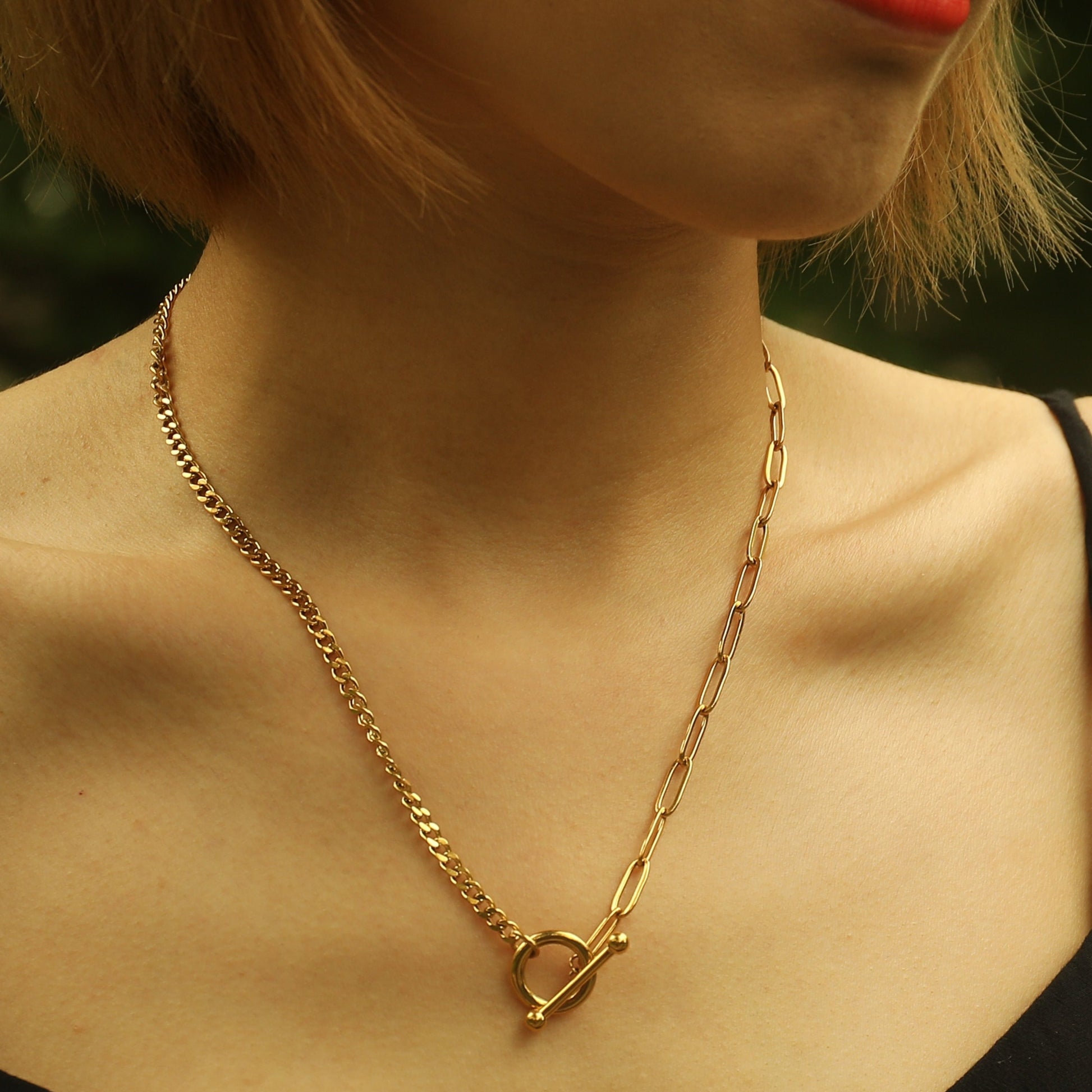 hackney_nine | hackneynine | CHARLOTTE210064_necklace | affordable_jewellery | dainty_jewellery | stainless_steel_jewellery | 18K_gold_jewelry | gold_dipped_jewelery | gold-jewellery | paperclip_chain | cuban_chain | rocker_jewellery