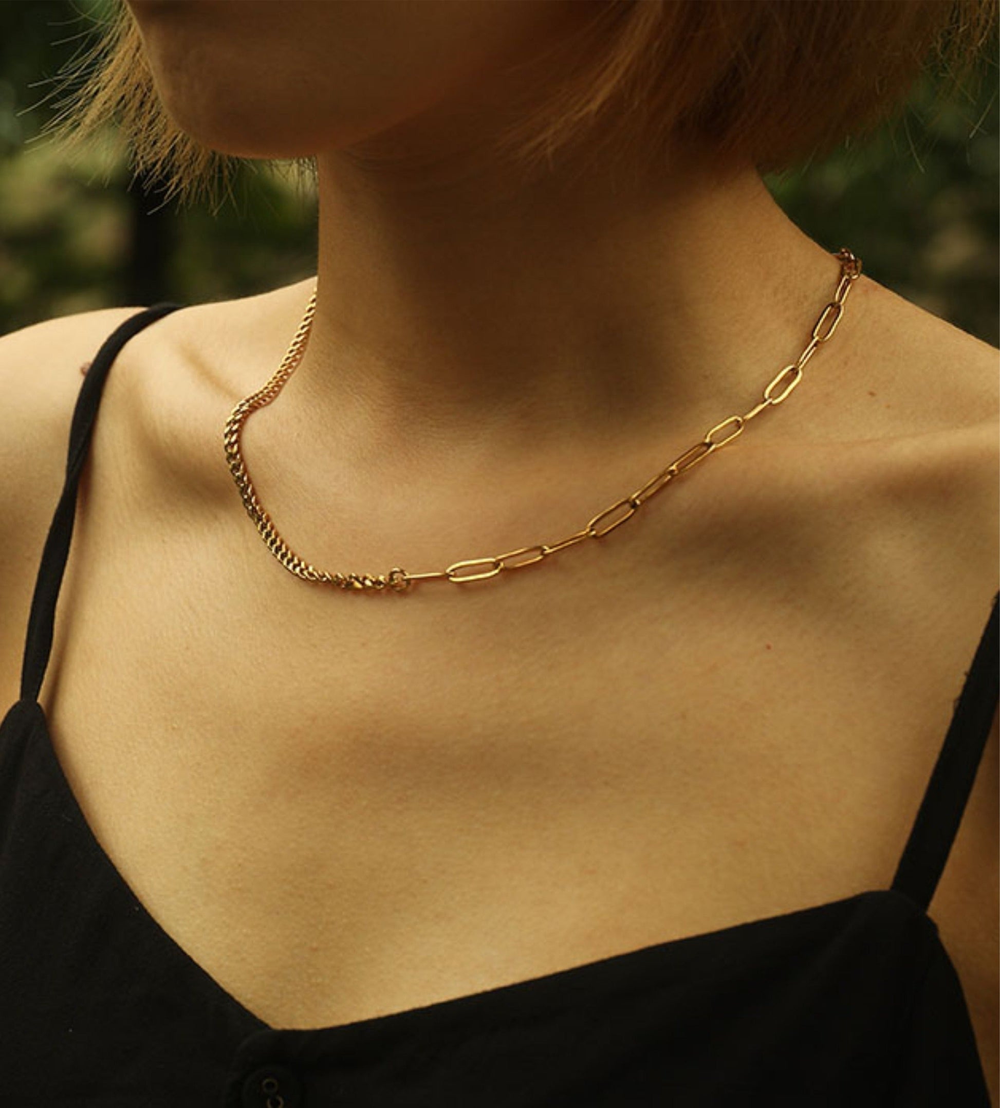 hackney_nine | hackneynine | CHARLOTTE210064_necklace | affordable_jewellery | dainty_jewellery | stainless_steel_jewellery | 18K_gold_jewelry | gold_dipped_jewelery | gold-jewellery | paperclip_chain | cuban_chain | rocker_jewellery