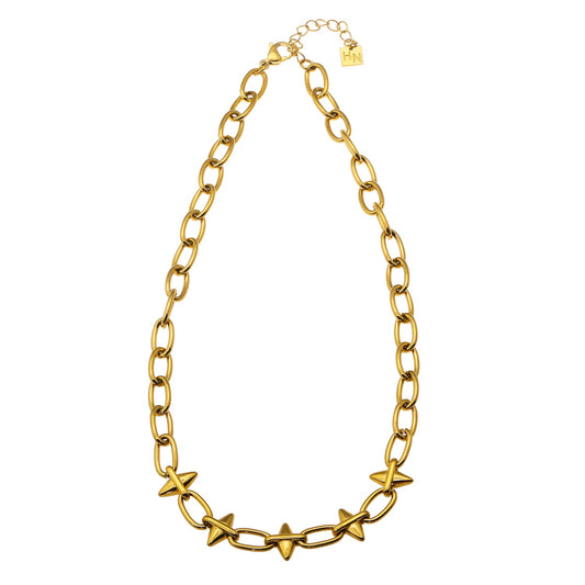 ELLINOR: Industrial Chic Diamond Driblet Statement Chain