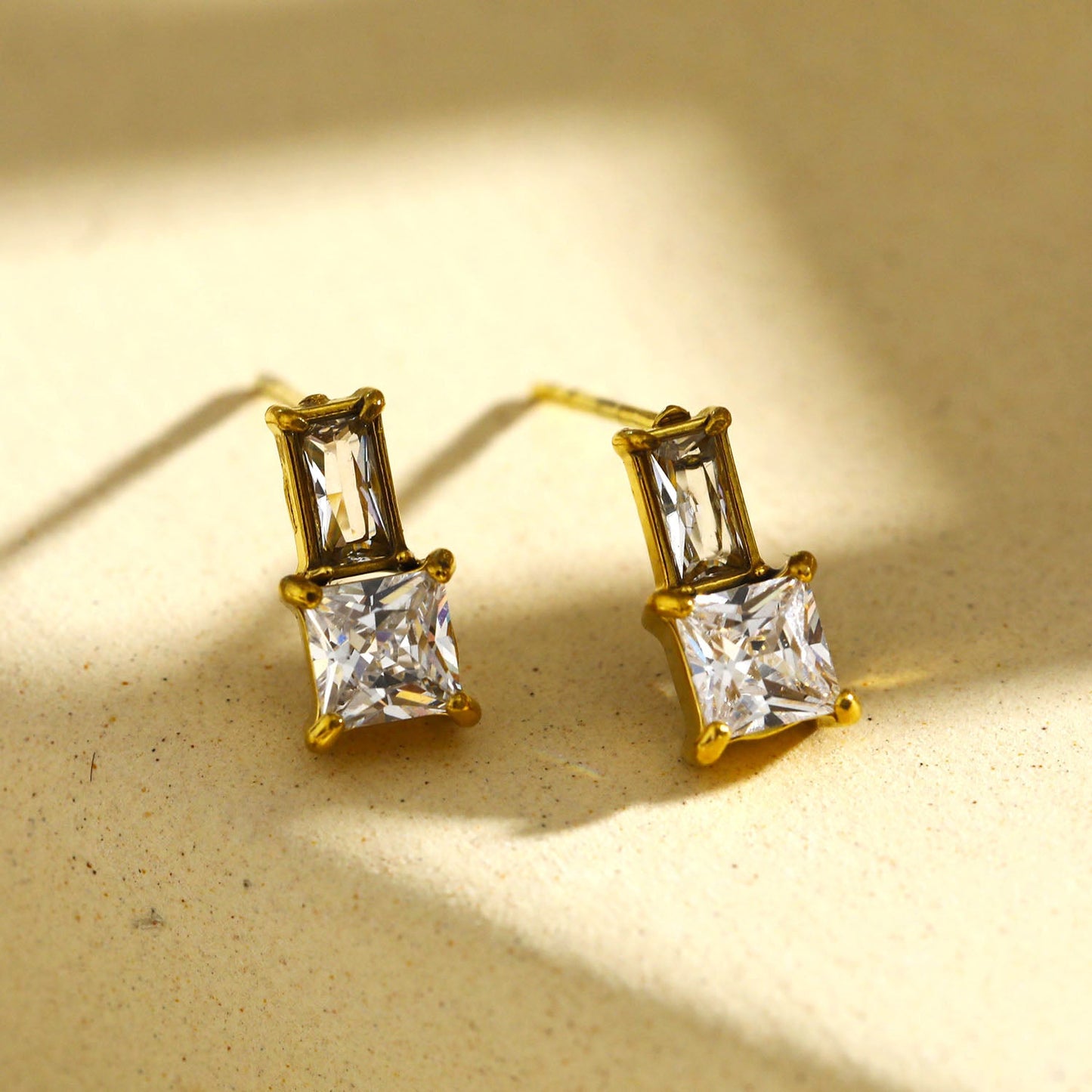 KIRA 'Shine in Style' Retro Crystal & Zirconia Stud Earrings