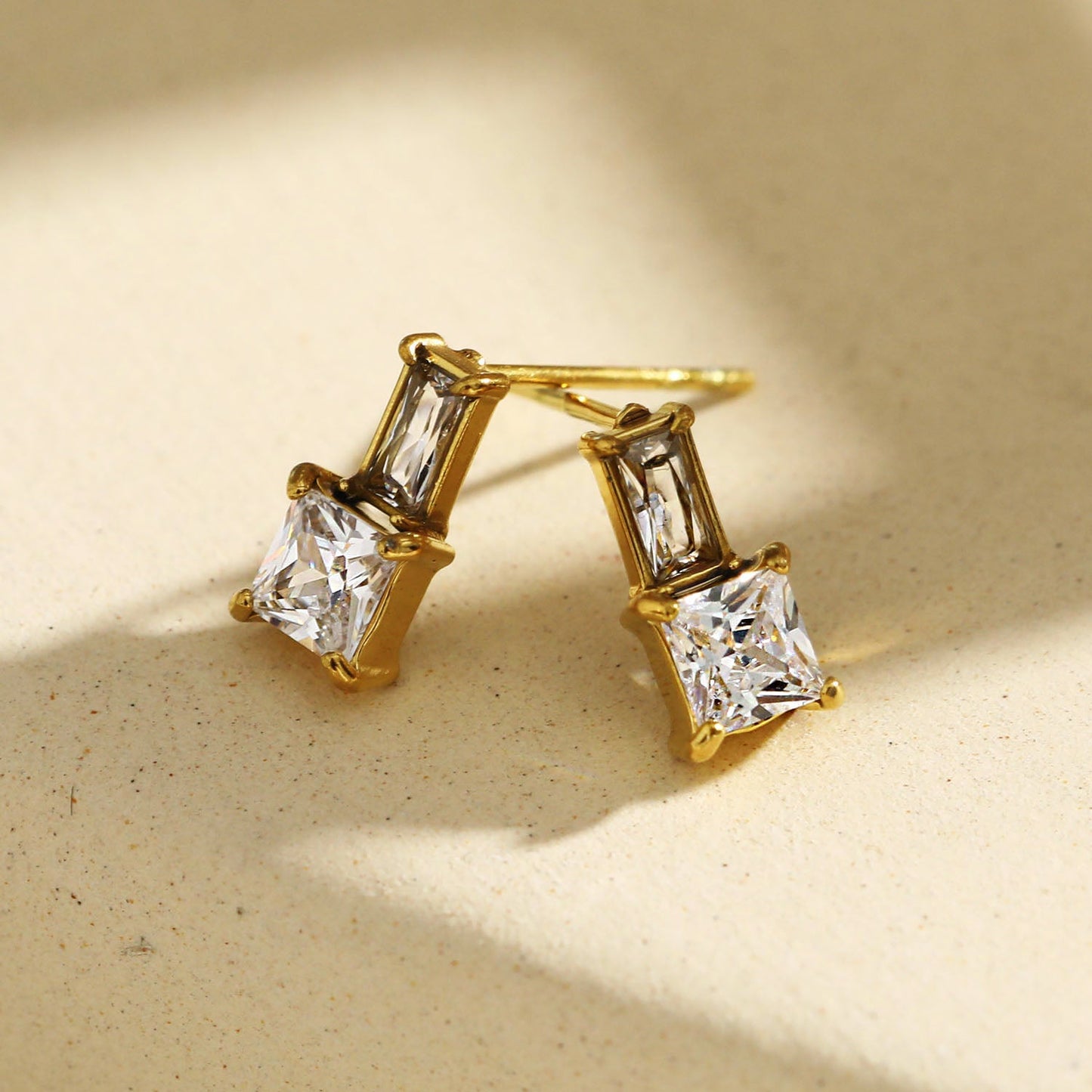 KIRA 'Shine in Style' Retro Crystal & Zirconia Stud Earrings