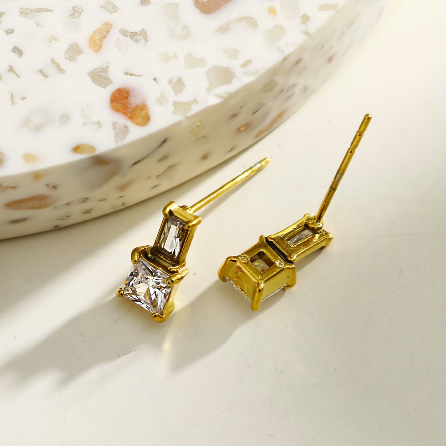 KIRA 'Shine in Style' Retro Crystal & Zirconia Stud Earrings