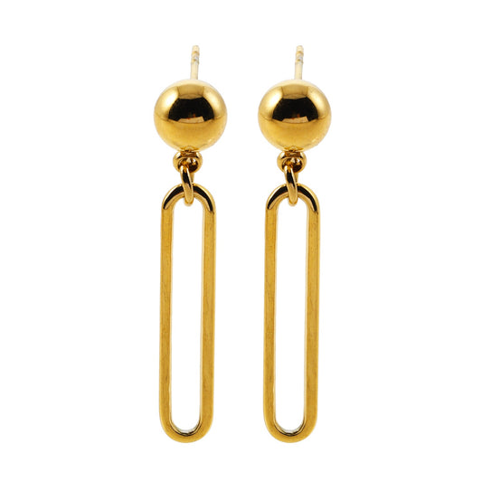 DULCE: Contemporary Paper-Clip & Ball-Bead Earrings