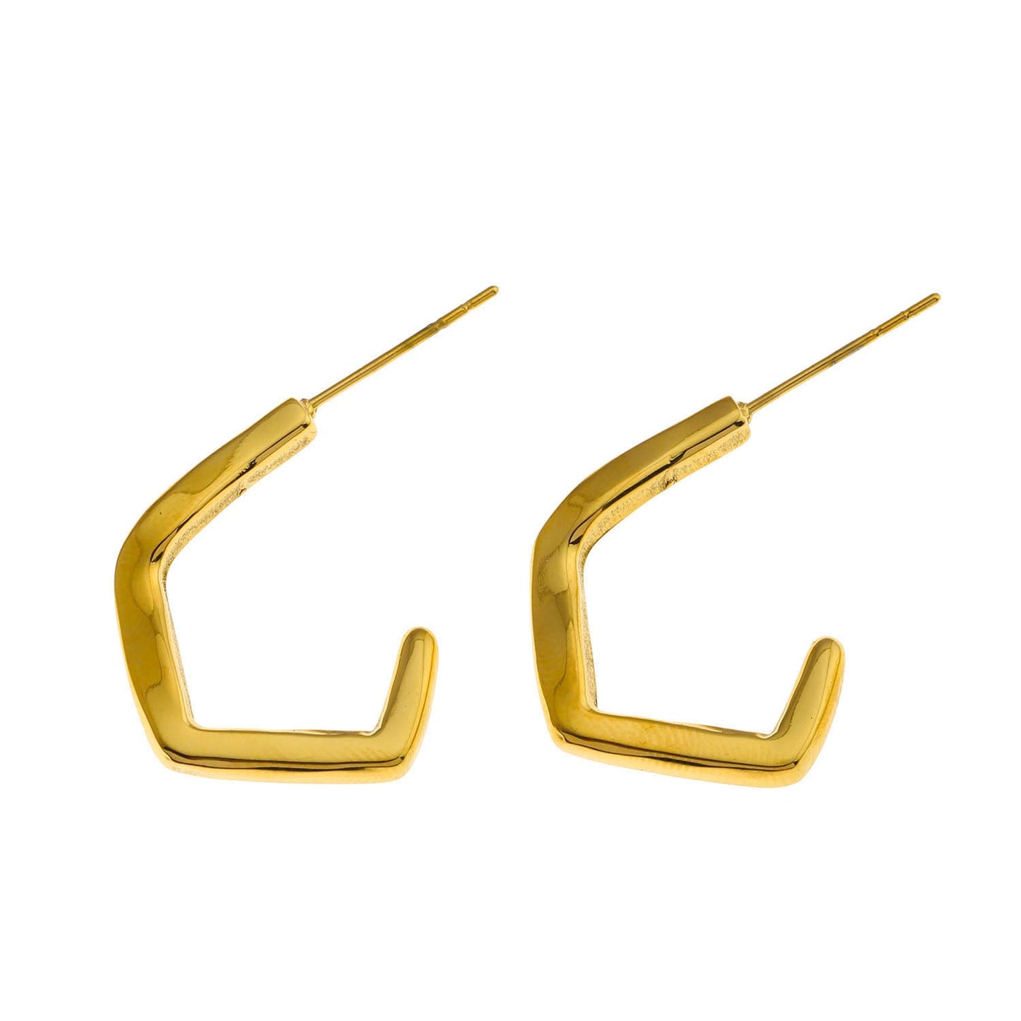 BOJANA Geometric Shaped 'AM to PM' Hoop Earrings