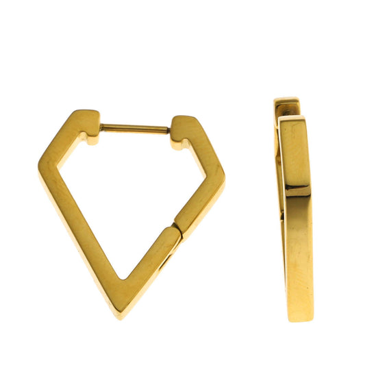 CAGLIARI Triangle Shaped Contemporary Hoop Earrings