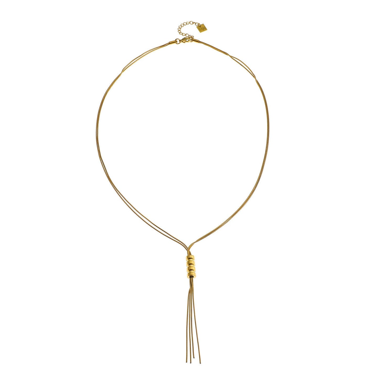 TELMA: Lariat Style Multi Stranded Necklace