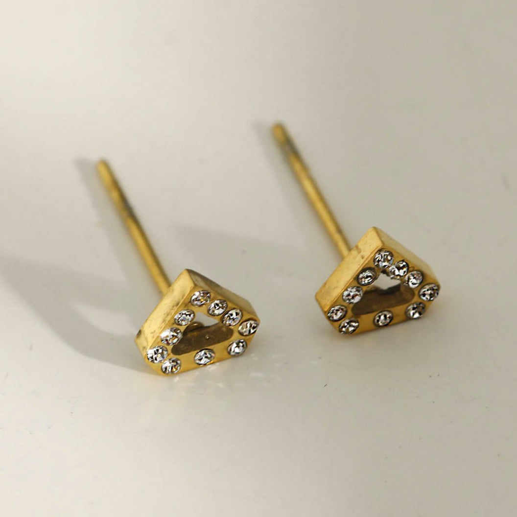 ULLA Geometric Zirconia Stud Earrings