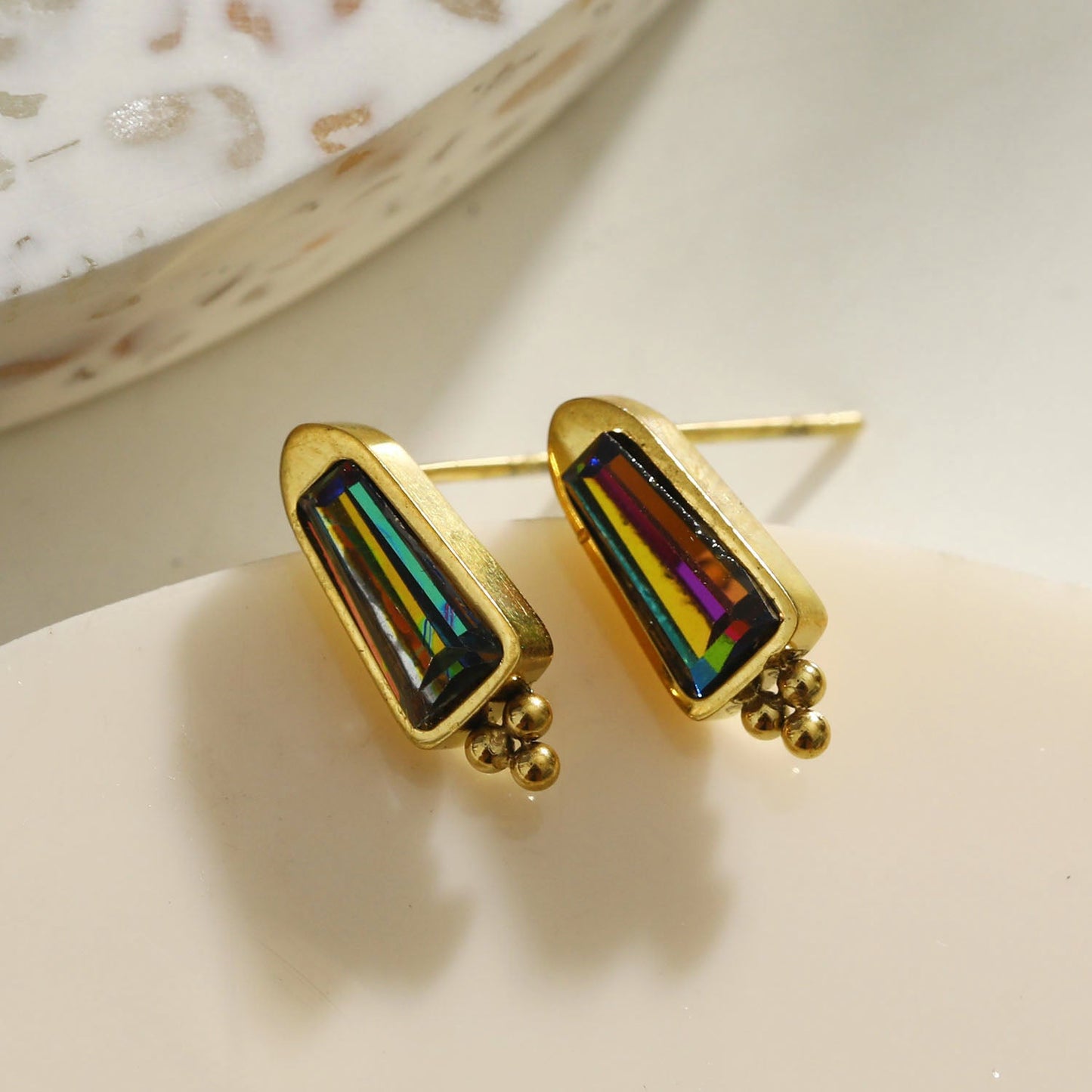 KERSTIN Vintage Inspired Crystal Stud Earrings